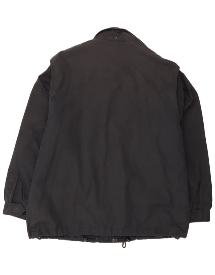 Fila Mens Windbreaker Jacket IT 50 Large Black Polyester