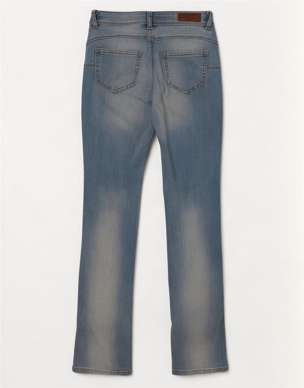 Benetton Womens Distressed Slim Bootcut Jeans W26 L31 Blue