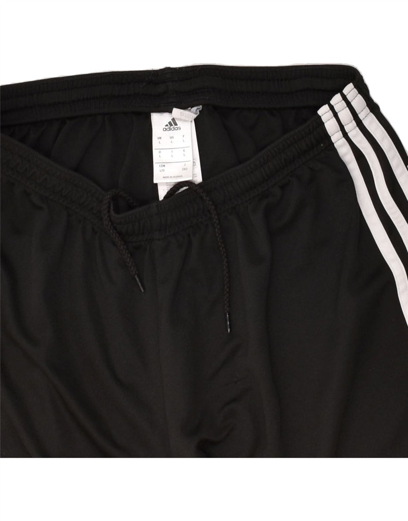 ADIDAS Mens Sport Shorts Large Black Polyester | Vintage Adidas | Thrift | Second-Hand Adidas | Used Clothing | Messina Hembry 