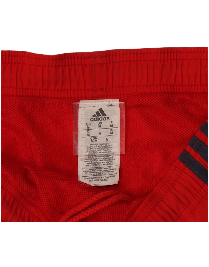 Adidas Mens Swimming Shorts Medium Red Polyester
