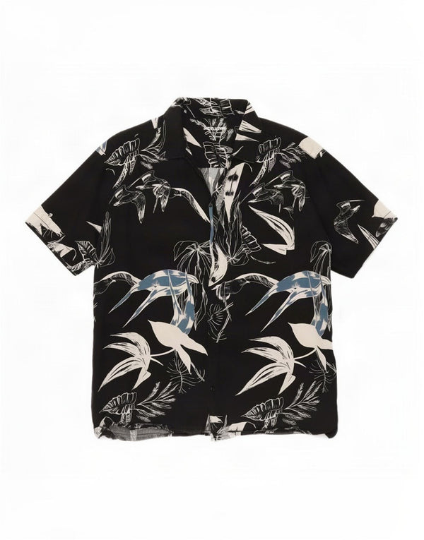 Jack & Jones Mens Short Sleeve Shirt XL Black Floral