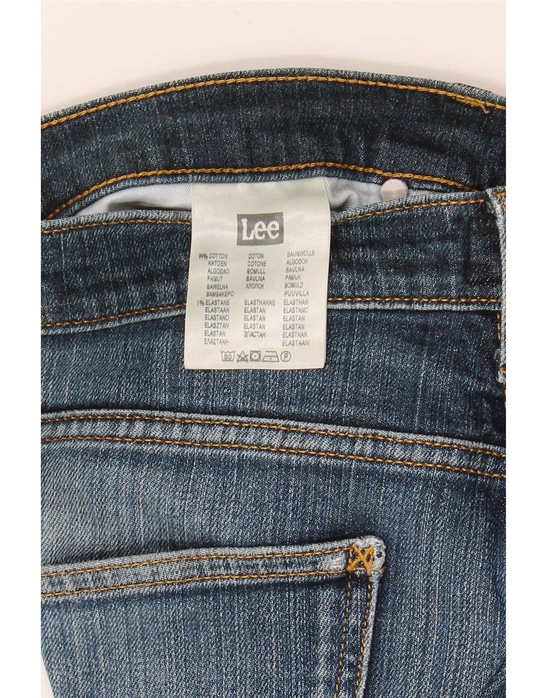 Lee Mens Blake Straight Jeans W33 L32 Blue Cotton