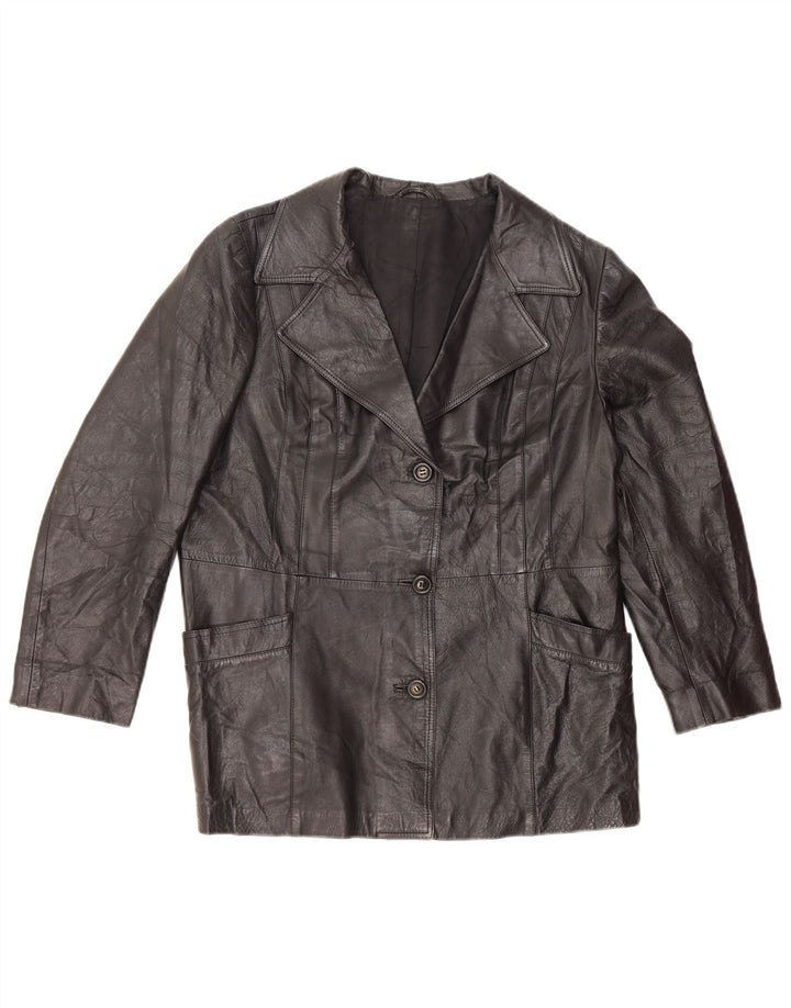 Nappa Womens Leather Jacket UK 14 Medium Black