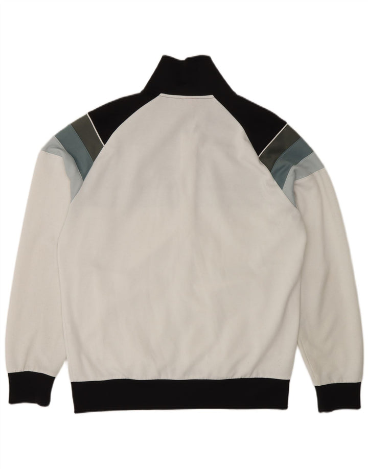 Nike Mens Tracksuit Top Jacket Medium White Colourblock Polyester