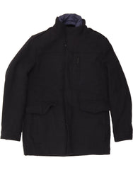 SEA BARRIER Mens Overcoat UK 46 3XL Navy Blue Polyester