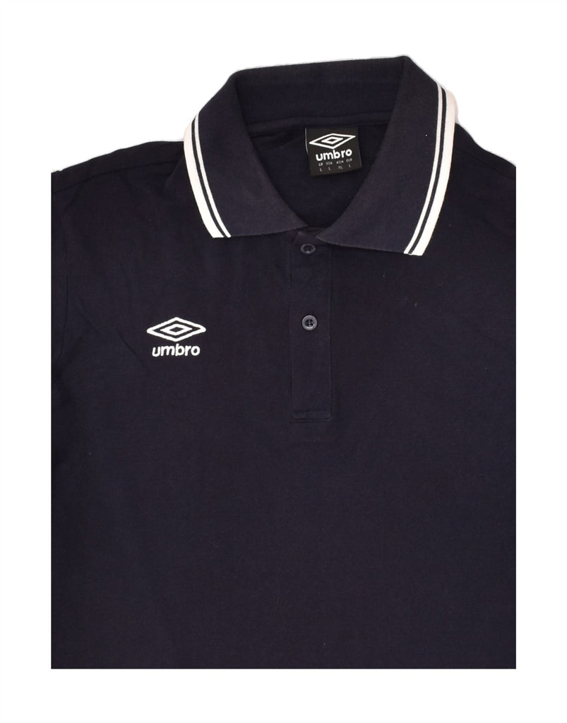 UMBRO Mens Polo Shirt Large Navy Blue | Vintage Umbro | Thrift | Second-Hand Umbro | Used Clothing | Messina Hembry 