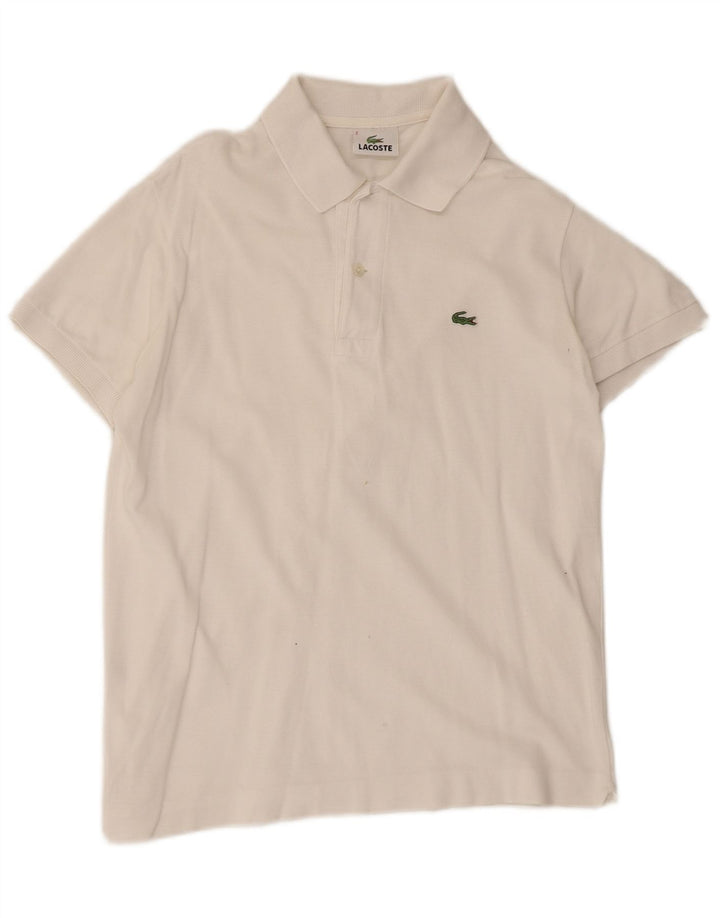 Lacoste Mens Polo Shirt Size 2 XS White Cotton