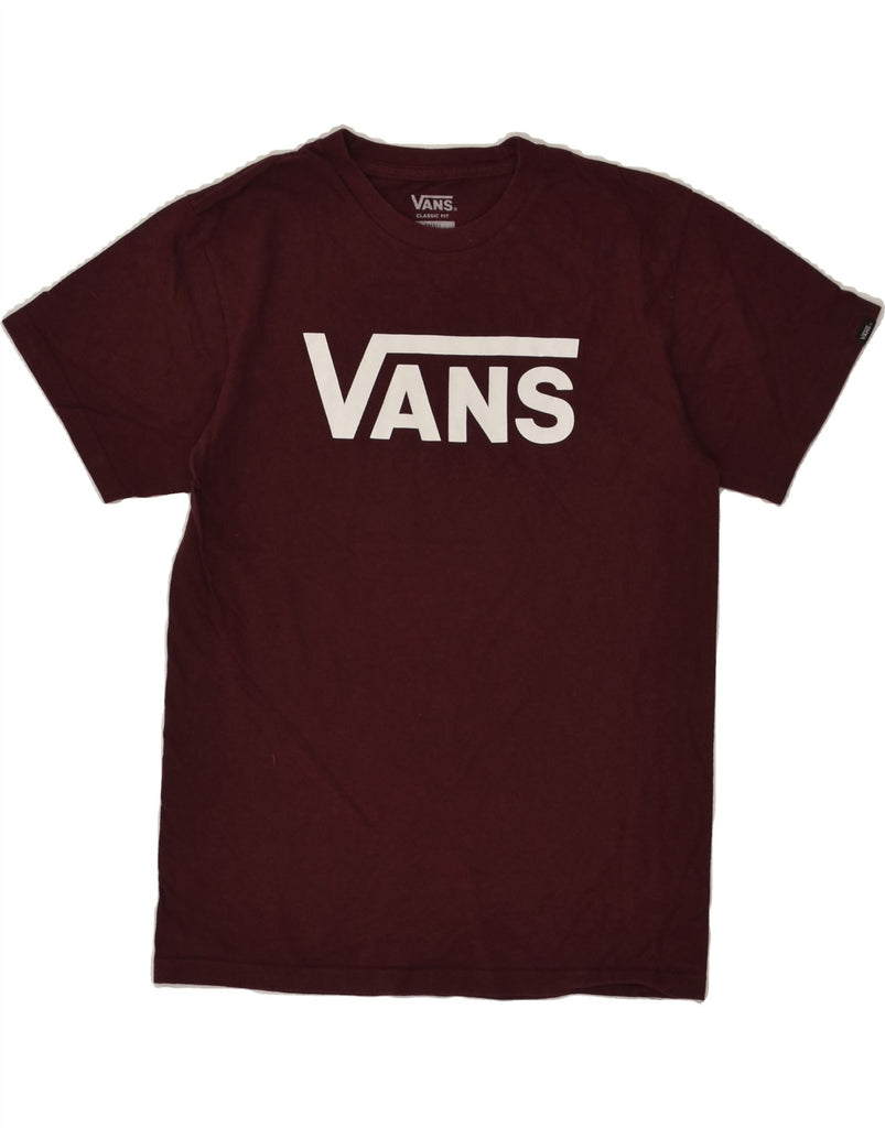 VANS Mens Classic Fit Graphic T-Shirt Top Small Maroon Cotton | Vintage Vans | Thrift | Second-Hand Vans | Used Clothing | Messina Hembry 