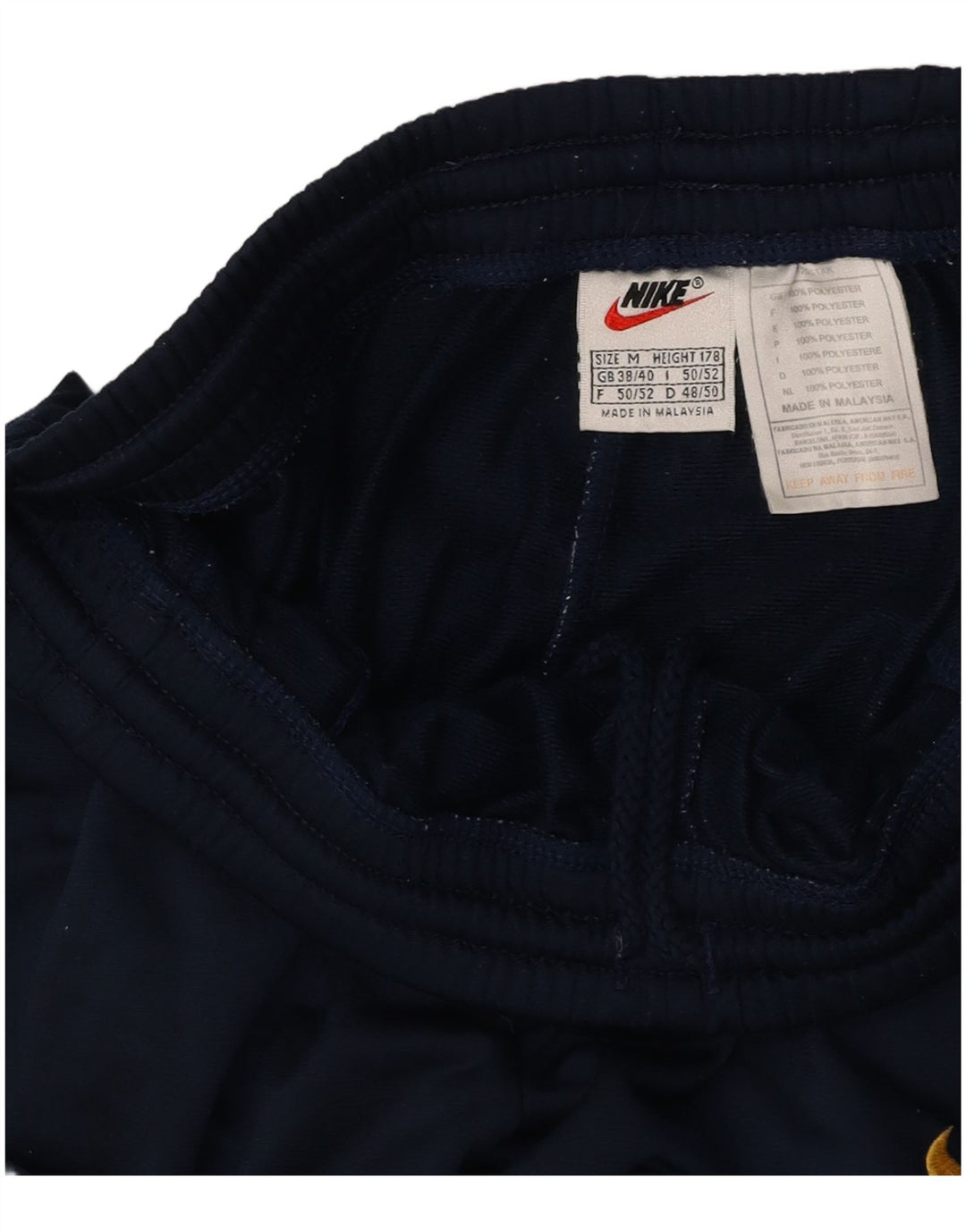 NIKE Mens Bermuda Sport Shorts UK 38/40 Medium  Navy Blue Polyester
