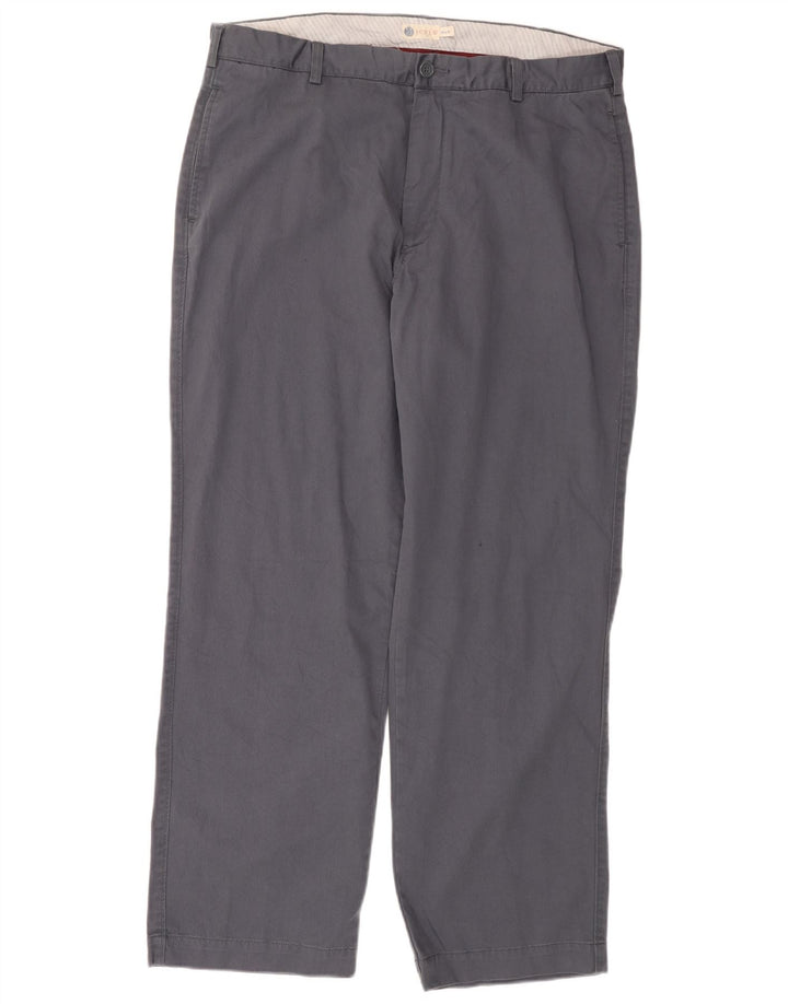 J. CREW Mens Straight Chino Trousers W38 L32 Grey Cotton