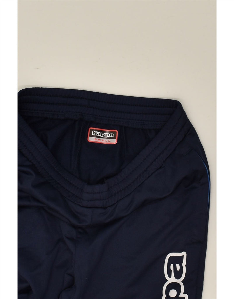 KAPPA Mens Graphic Tracksuit Trousers Joggers Small Navy Blue Polyester | Vintage Kappa | Thrift | Second-Hand Kappa | Used Clothing | Messina Hembry 