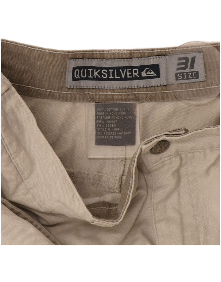 Quiksilver Mens Cargo Shorts W31 Medium Beige Cotton