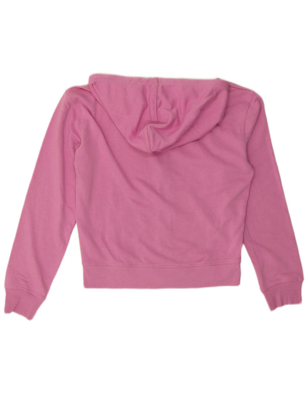 Champion Womens Graphic Oversized Zip Hoodie Sweater UK 10 Small Pink