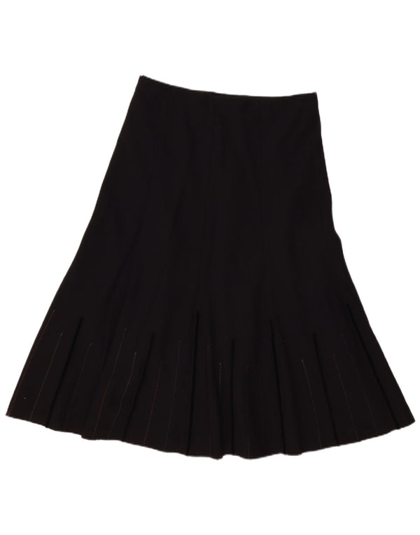 Marks & Spencer Womens A-Line Skirt UK 12 Medium W32 Black Polyester