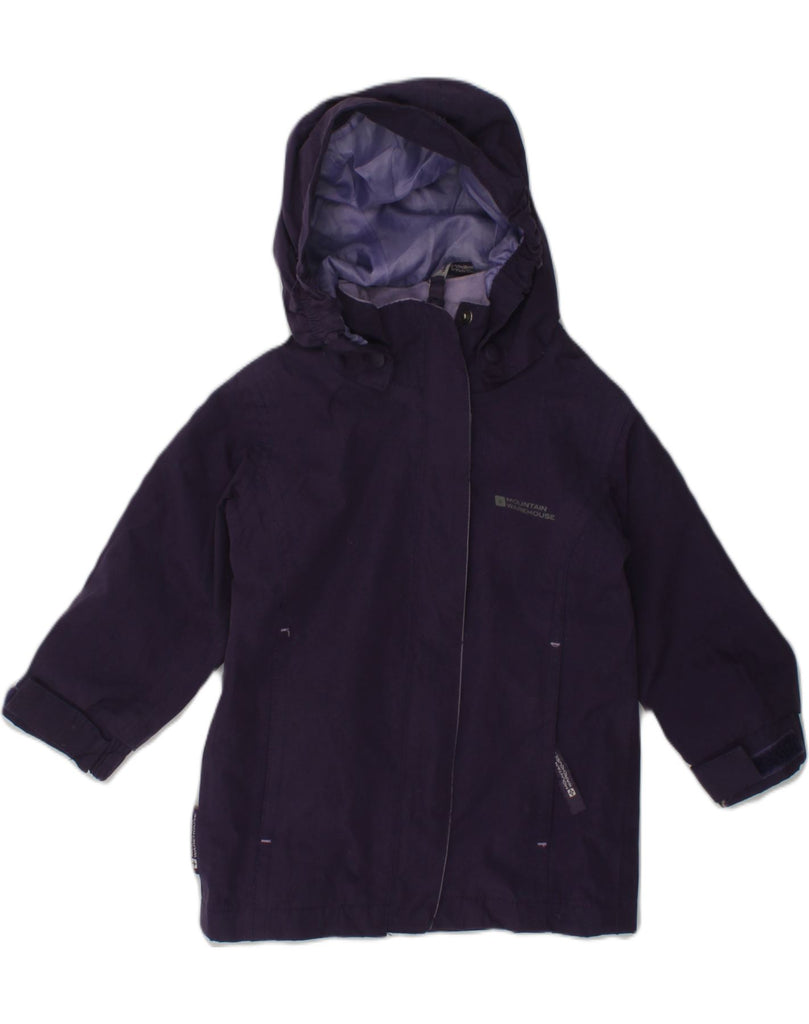 MOUNTAIN WAREHOUSE Girls Hooded Rain Jacket 2-3 Years Purple Polyester | Vintage Mountain Warehouse | Thrift | Second-Hand Mountain Warehouse | Used Clothing | Messina Hembry 