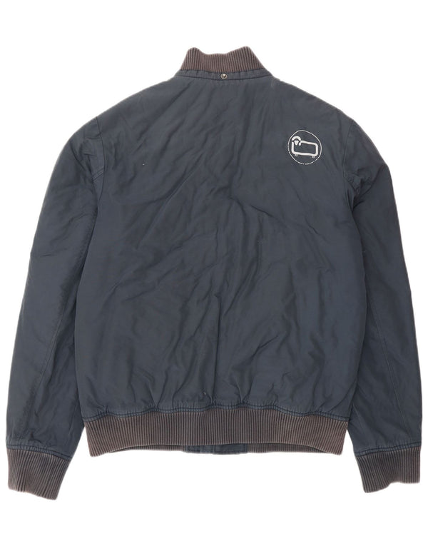 Woolrich Mens Utility Jacket UK 40 Large Navy Blue Cotton