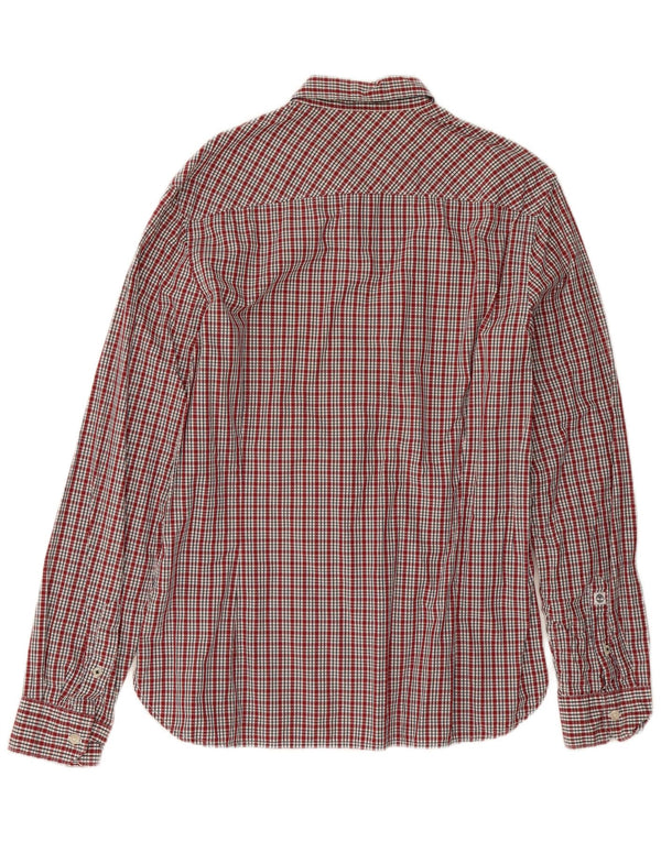 Timberland Mens Shirt Large Red Check Cotton