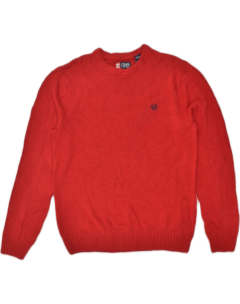 CHAPS Mens Crew Neck Jumper Sweater XL Red Cotton | Vintage Chaps | Thrift | Second-Hand Chaps | Used Clothing | Messina Hembry 