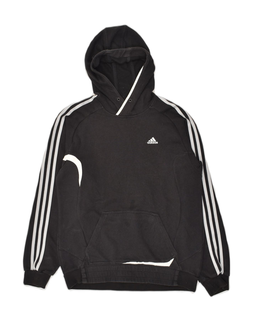 ADIDAS Mens Hoodie Jumper Small Black Cotton | Vintage Adidas | Thrift | Second-Hand Adidas | Used Clothing | Messina Hembry 