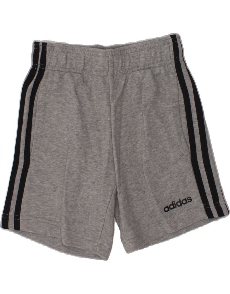 ADIDAS Boys Sport Shorts 7-8 Years Grey Cotton | Vintage Adidas | Thrift | Second-Hand Adidas | Used Clothing | Messina Hembry 