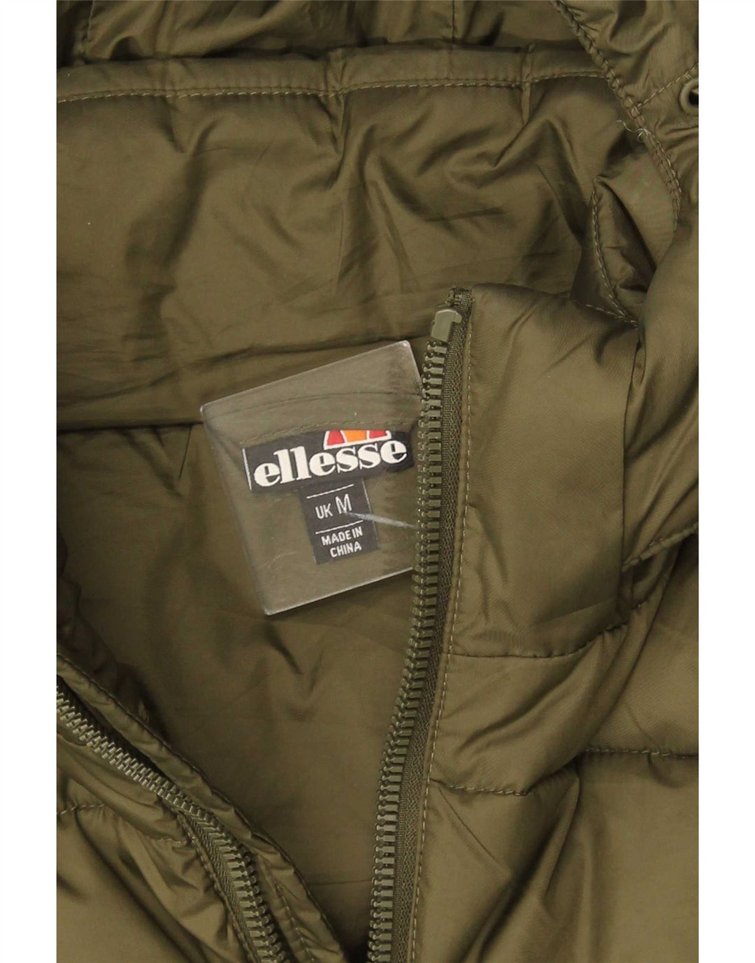 Ellesse Mens Hooded Padded Jacket UK 38 Medium Green Polyester