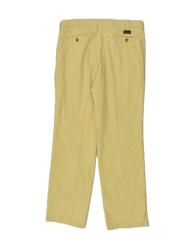 HENRY COTTONS Mens Straight Chino Trousers IT 52 XL W38 L32 Yellow Cotton | Vintage Henry Cottons | Thrift | Second-Hand Henry Cottons | Used Clothing | Messina Hembry 