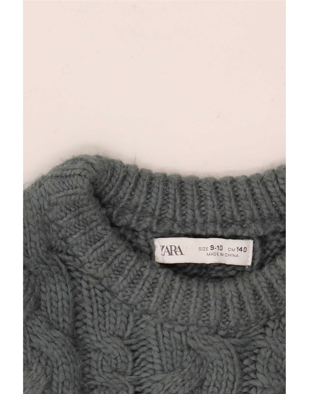 Zara Girls Crew Neck Jumper Sweater 9-10 Years Grey