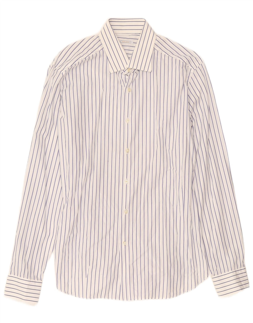 GIANFRANCO FERRE Mens Shirt Size 42 16 1/2 Large Blue Striped Cotton