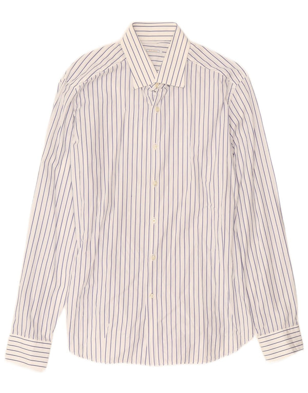 GIANFRANCO FERRE Mens Shirt Size 42 16 1/2 Large Blue Striped Cotton