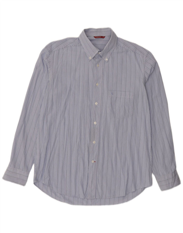 Carrera Mens Shirt Large Blue Striped