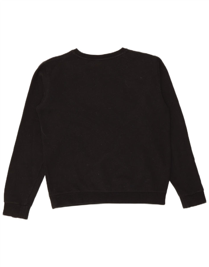 Ellesse Womens Graphic Oversized Sweatshirt Jumper UK 8 Small Black Cotton