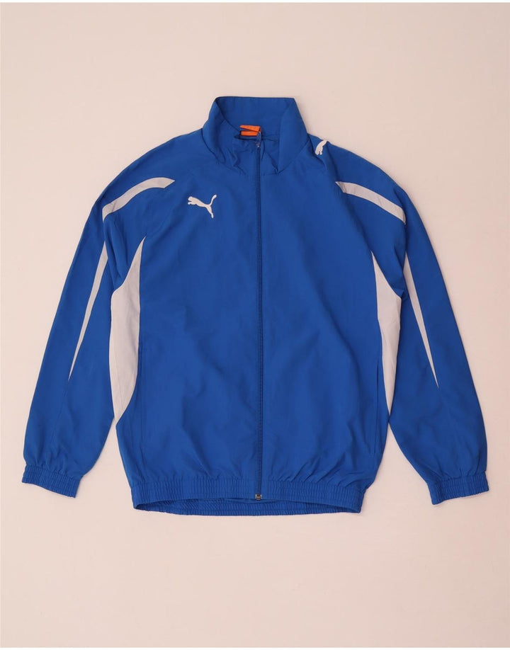 Puma Mens Tracksuit Top Jacket Small Blue Colourblock Polyester Sports