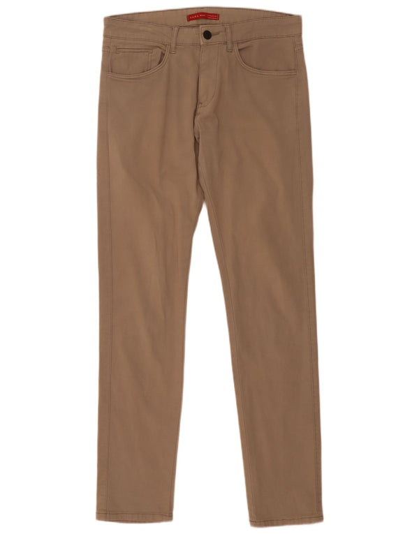 Zara Mens Slim Casual Trousers EU 40 Medium W31 L32 Beige