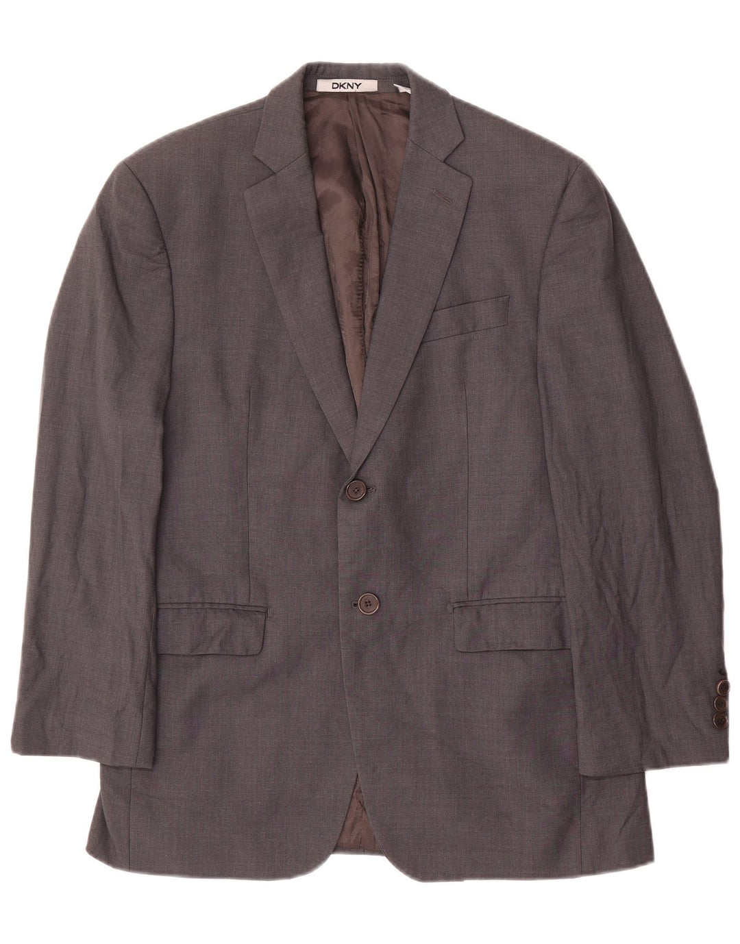 Dkny Mens 2 Button Blazer Jacket UK 37 Small Grey Wool