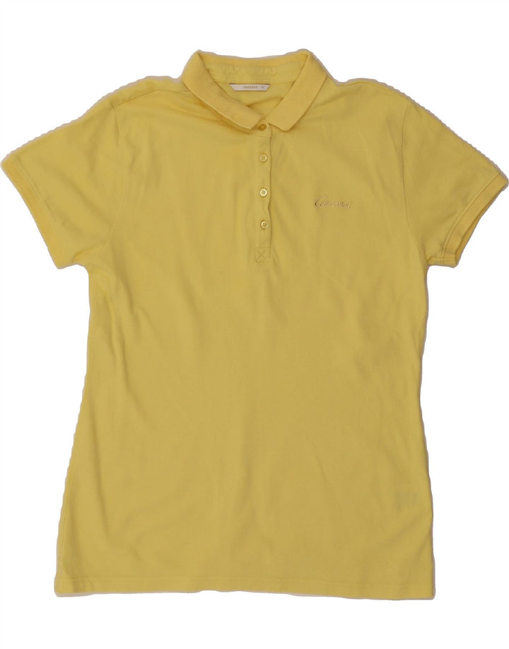 CARRERA Womens Polo Shirt UK 18 XL Yellow Vintage Carrera and Second-Hand Carrera from Messina Hembry 