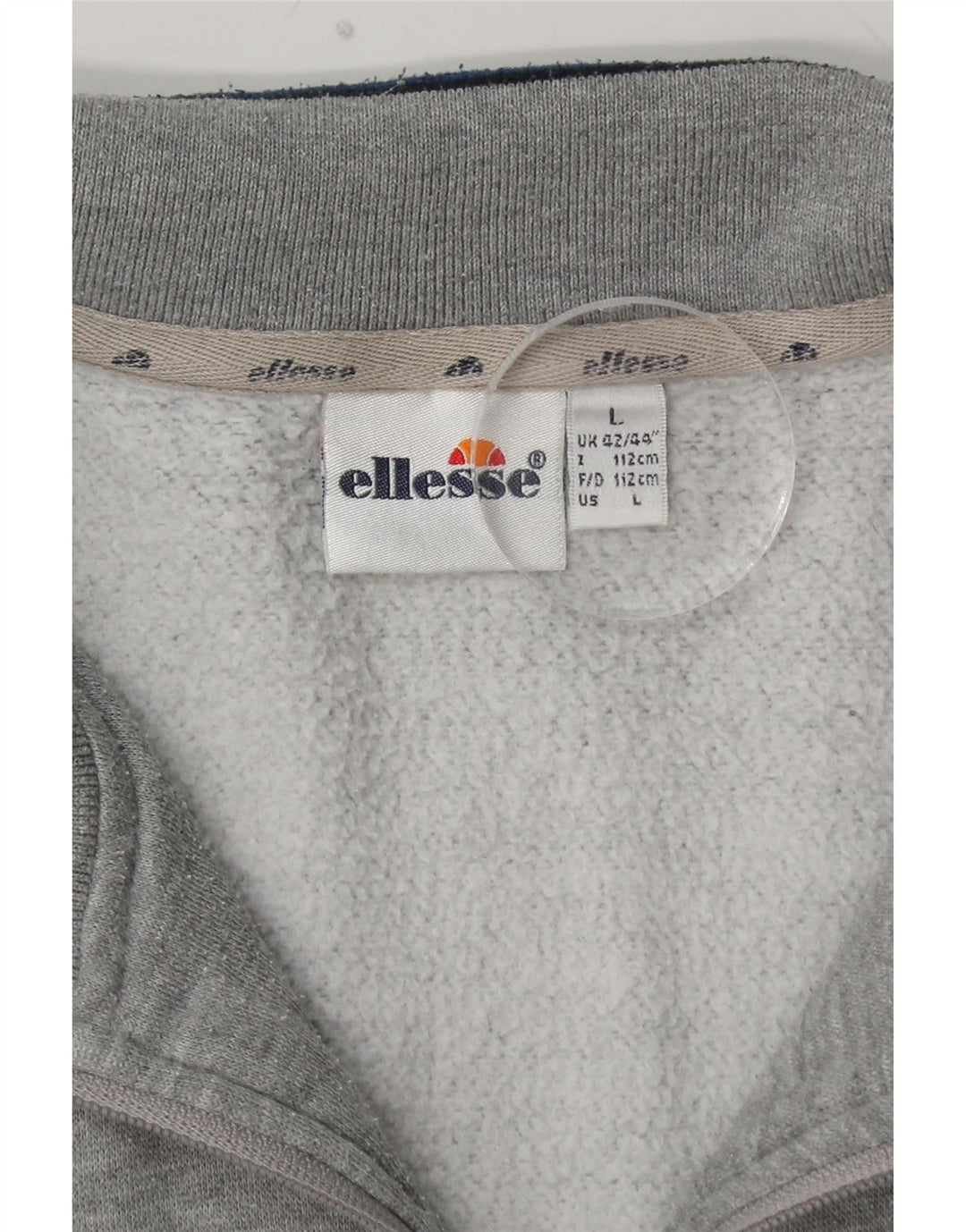 ELLESSE Mens Tracksuit Top Jacket UK 42/44 Large Grey Colourblock
