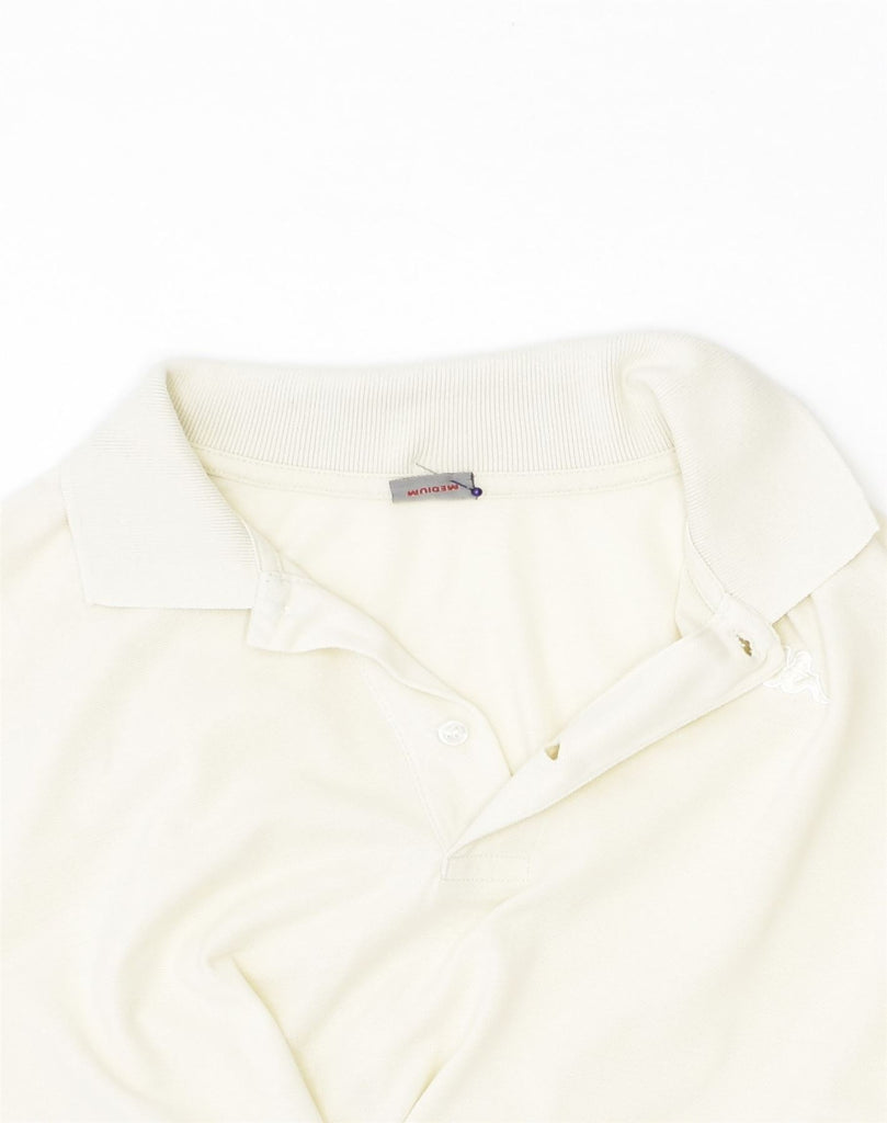 KAPPA Mens Polo Shirt Medium Off White Cotton | Vintage Kappa | Thrift | Second-Hand Kappa | Used Clothing | Messina Hembry 