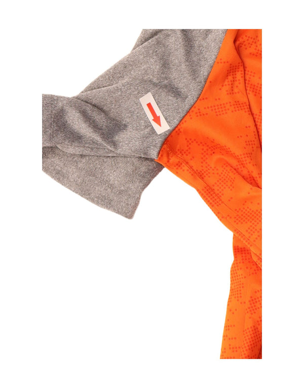 Puma Mens T-Shirt Top Small Orange Spotted Polyester