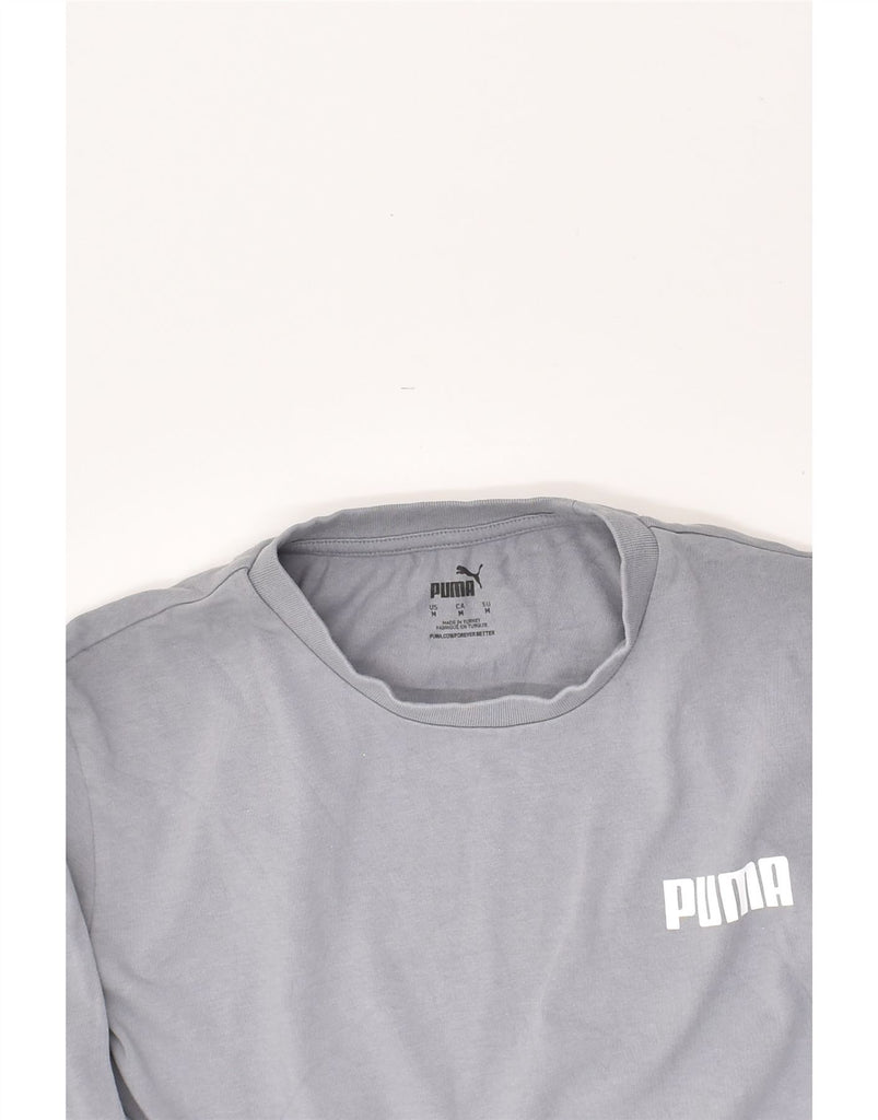 PUMA Mens Top Long Sleeve Medium Grey Cotton | Vintage Puma | Thrift | Second-Hand Puma | Used Clothing | Messina Hembry 