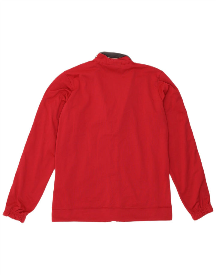 Champion Womens Easy Fit Tracksuit Top Jacket UK 10 Small Red Polyester