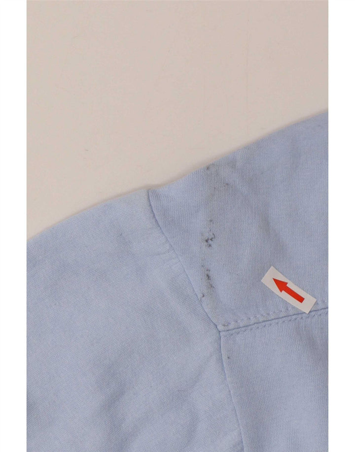 Zara Womens Crop Oversized Sweatshirt Jumper UK 10 Small Blue Polyester