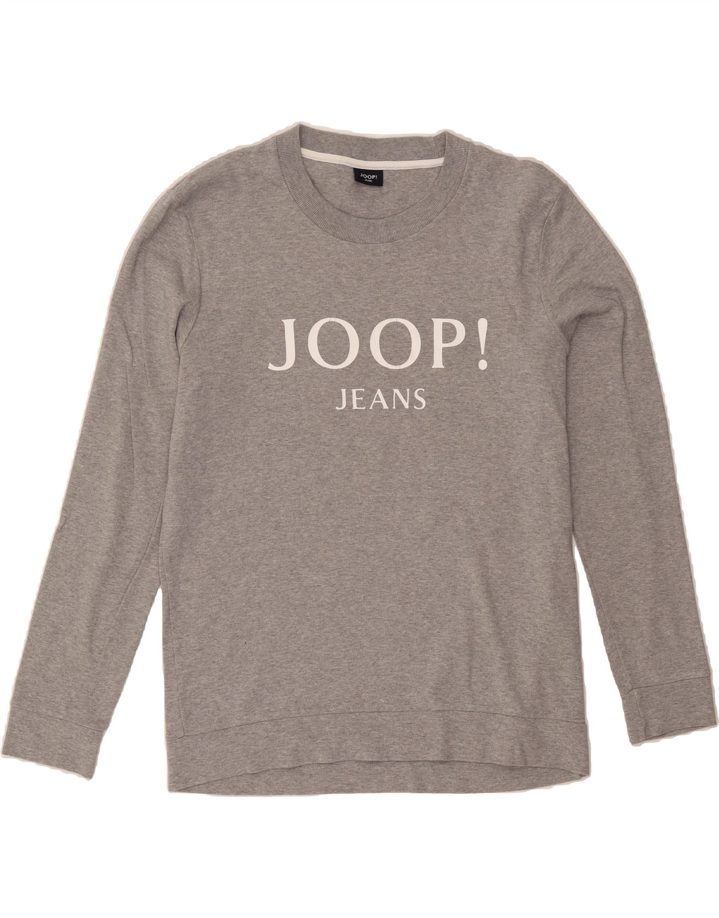 JOOP Mens Graphic Sweatshirt Jumper Large Grey Cotton Vintage
