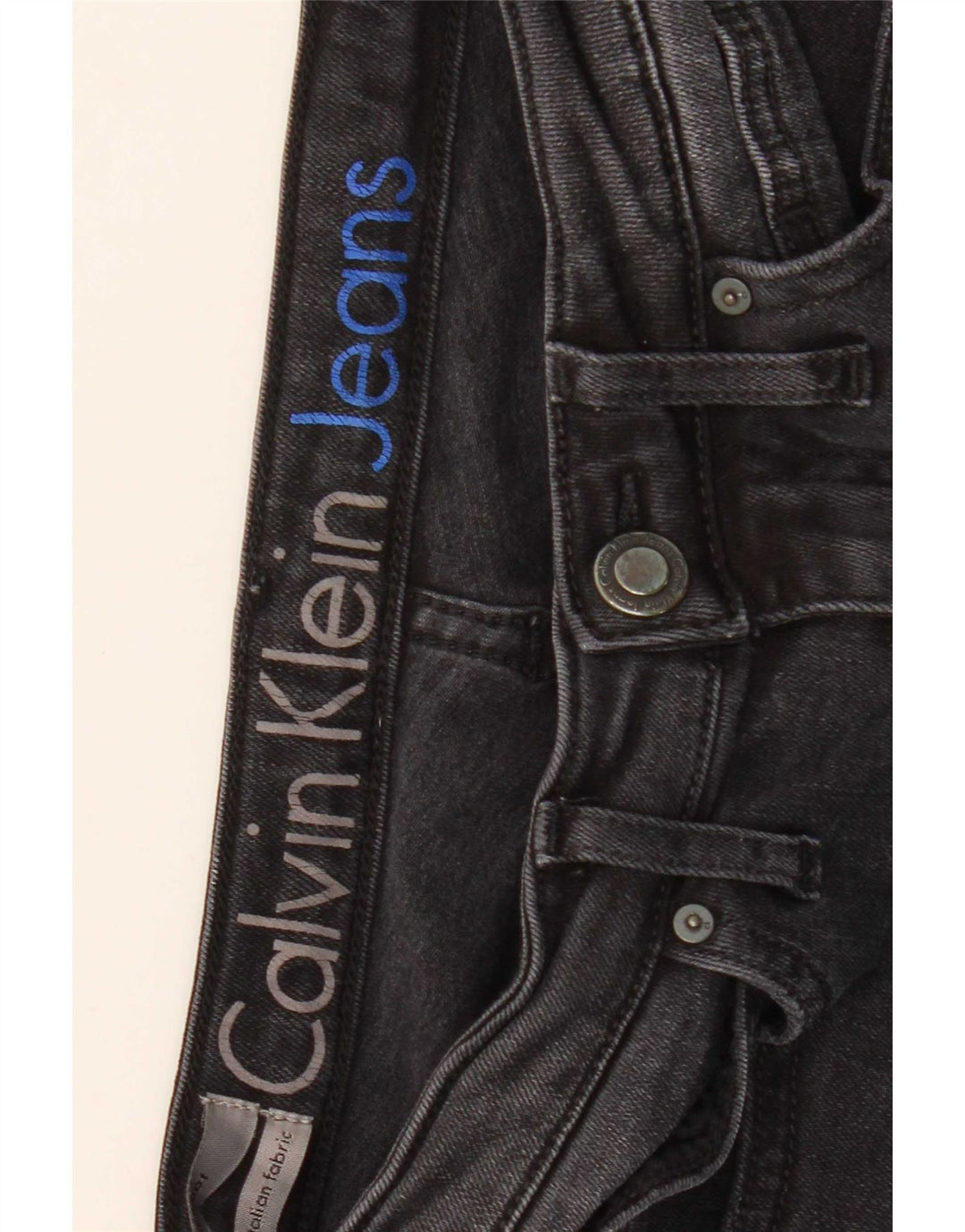 Calvin Klein Womens Slim Bootcut Jeans W28 L32 Black Lyocell