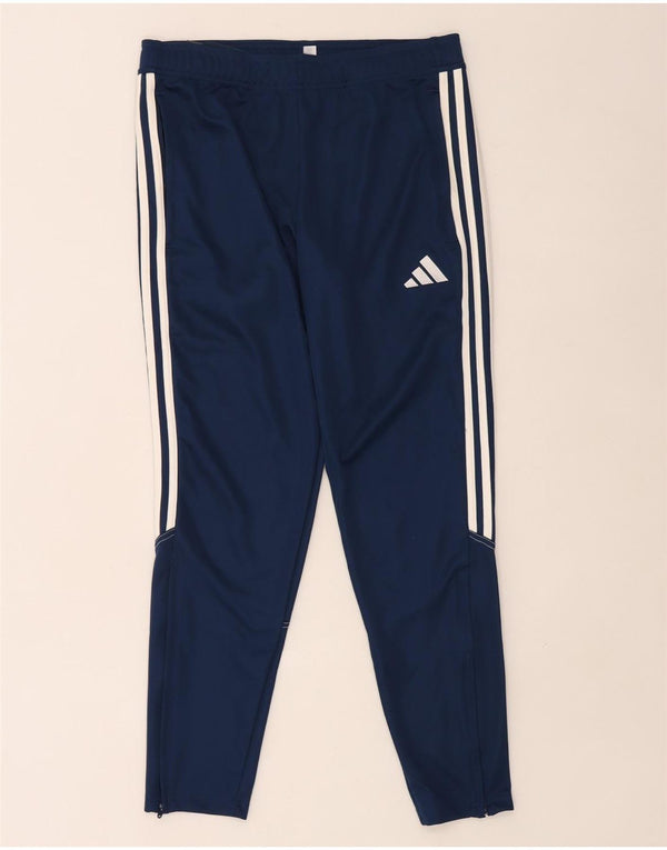 Adidas Mens Aeroready Tracksuit Trousers Medium Navy Blue Polyester