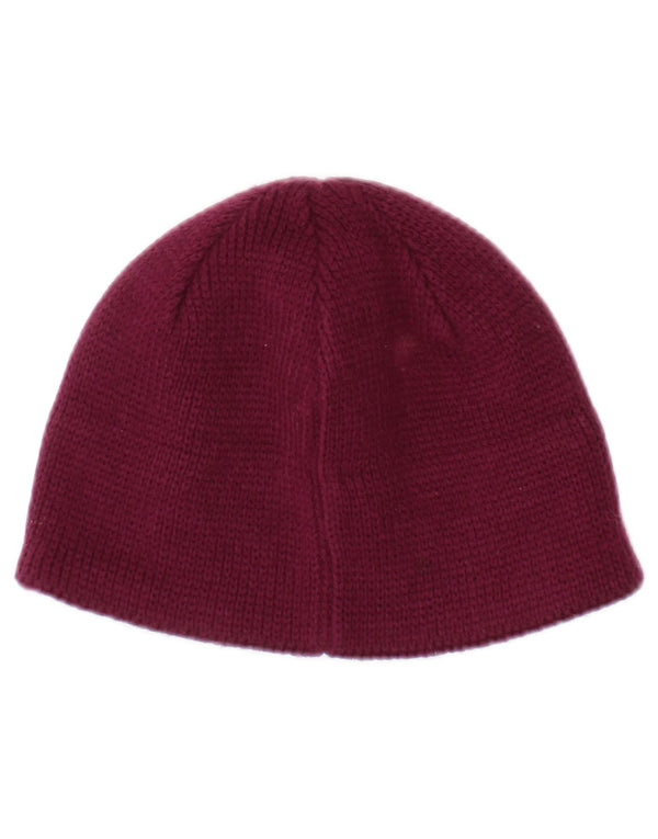 The North Face Girls Knit Beanie Hat 9-10 Years Small Burgundy Acrylic