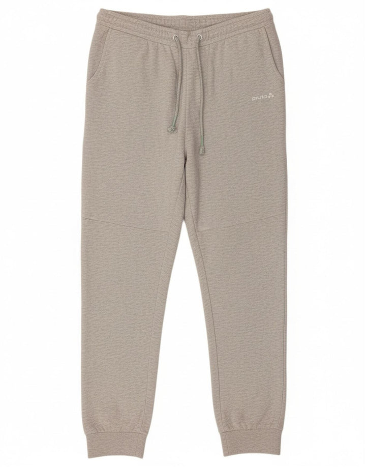 VINTAGE Mens Tracksuit Trousers Joggers Medium  Grey Cotton