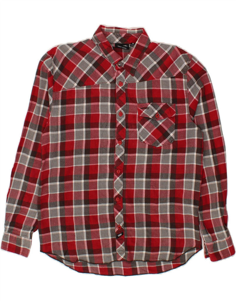 VANS Mens Flannel Shirt Medium Red Check Cotton Vintage Vans and Second-Hand Vans from Messina Hembry 