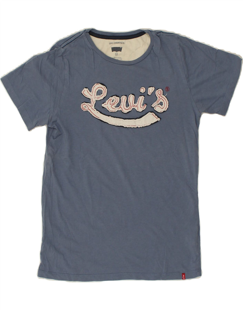 LEVI'S Boys Graphic T-Shirt Top 11-12 Years Blue Cotton | Vintage Levi's | Thrift | Second-Hand Levi's | Used Clothing | Messina Hembry 