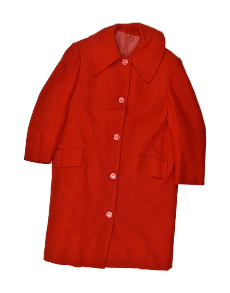 VINTAGE Womens Overcoat UK 14 Large Red | Vintage Vintage | Thrift | Second-Hand Vintage | Used Clothing | Messina Hembry 