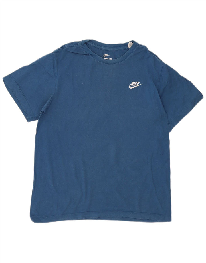 Nike Mens The Tee T-Shirt Top Small Blue Cotton